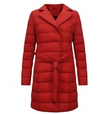 Gentile Bellini Puffer Jas Dames Lang - 7920 - Rood