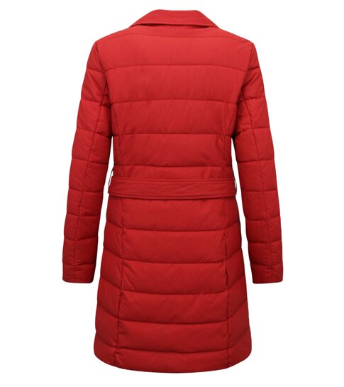 Gentile Bellini Puffer Jas Dames Lang - 7920 - Rood