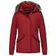 Bontjassen - Dames Winterjas Kleine Bontkraag - Rood