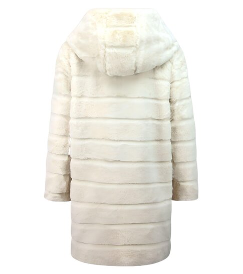 Gentile Bellini Imitatie Bontjas Dames – Parka – White