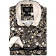 Luxe Satijn Overhemd Bloemen - Slim Fit -3104 - Groen
