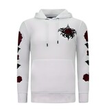 LF Amsterdam Heren Hoodie - Love & Roses - 11-6526 - Wit