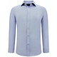 Zakelijke Effen Oxford Overhemd Heren - Slim Fit Stretch-  Blauw
