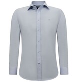 Gentile Bellini Zakelijke Nette Oxford Shirts Heren - Slim Fit Stretch - Licht Blauw