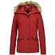 Winterjassen - Dames Winterjas Canada Kort - Bontkraag - Rood