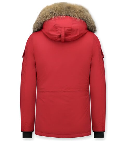 MATOGLA Winterjas Dames  – Met Bontkraag – Rood