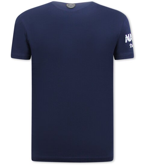 Local Fanatic Pablo Escobar Print Heren T-shirt - Navy