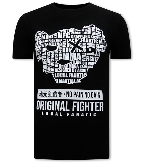 Local Fanatic MMA Orginal Fighter Heren T-shirt - Zwart
