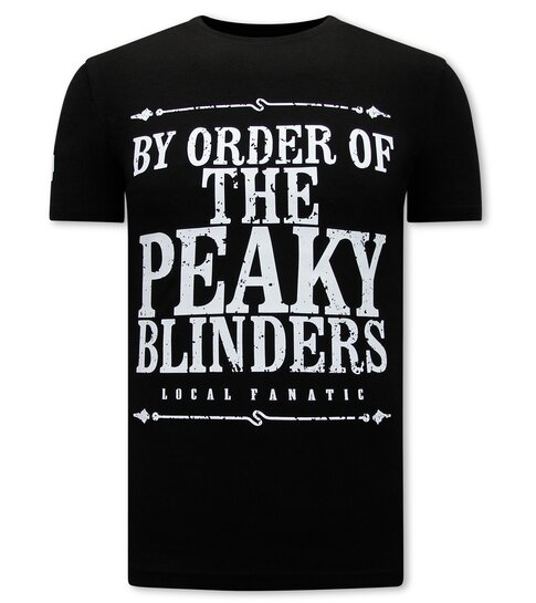 Local Fanatic Peaky Blinders Heren T-shirt - Zwart