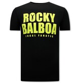 Local Fanatic Rocky Balboa Heren T-shirt - Zwart