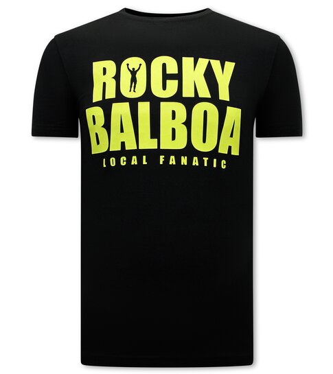 Local Fanatic Rocky Balboa Heren T-shirt - Zwart