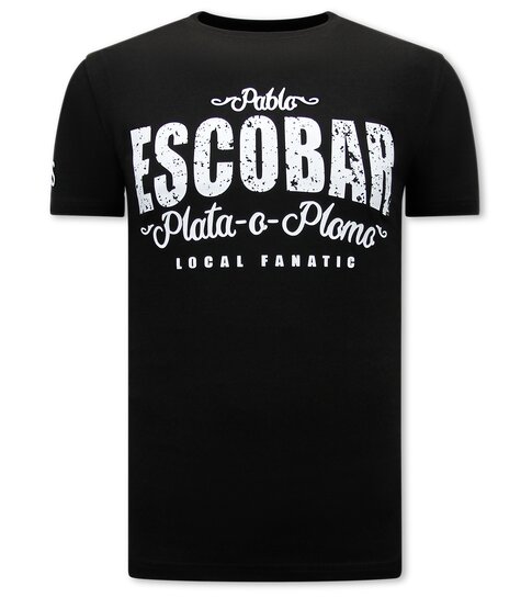 Local Fanatic Escobar Pablo  Heren T-shirt - Zwart