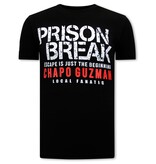 Local Fanatic Chapo Guzman Prison Break Heren T-shirt - Zwart