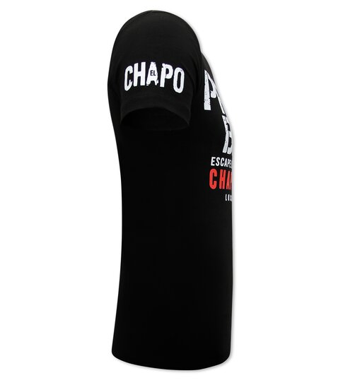 Local Fanatic Chapo Guzman Prison Break Heren T-shirt - Zwart