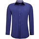 Nette Getailleerde Overhemden Heren - Slim Fit Blouse Stretch - Blauw