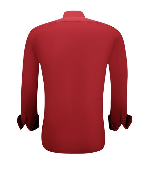 Gentile Bellini Zakelijke Katoenen Overhemd Heren -  Slim Fit Blouse Stretch -Rood