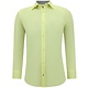 Nette Stijlvolle Overhemd Heren  - Slim Fit Blouse Stretch - Geel