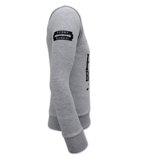 Local Fanatic Peaky Blinders Heren  Sweater - Grijs