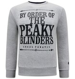 Local Fanatic Peaky Blinders Heren  Sweater - Grijs Local Fanatic Peaky Blinders Heren  Sweater - Grijs