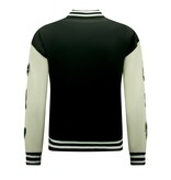 ENOS Letterman Jacket Heren Oversized - 8633 - Zwart