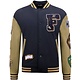 Oversized Letterman Jacket Heren - 8633 - Navy