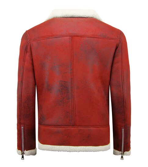 TONY BACKER Imitatie Bontjas - Lammy Coat - Rood