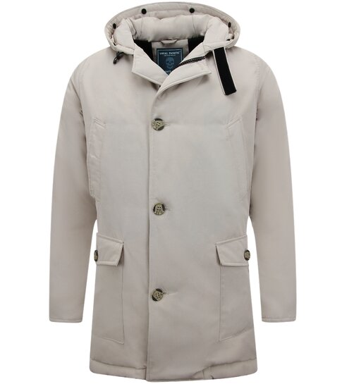 Enos Gewatteerde Parka met Capuchon - 7101 - Beige