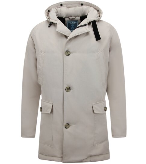 Enos Gewatteerde Parka met Capuchon - 7101WT - Beige