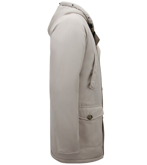 Enos Gewatteerde Parka met Capuchon - 7101 - Beige