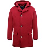 Enos Winterjas Heren Parka Gewatteerd - 7101 - Rood