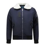 Y chromosome Casual Piloten Bomber Jack Mannen - Blauw