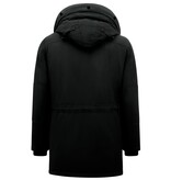 Enos Lange Heren Parka Jas met Capuchon - 891 - Zwart