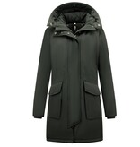 Gentile Bellini Lange Winterjas Dames Sale met Capuchon - 2728 - Groen