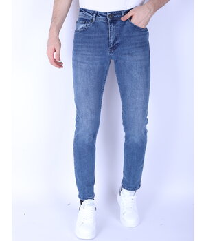 TRUE RISE Heren Jeans met Rechte Pijpen - Regular Fit- DP48- Blauw
