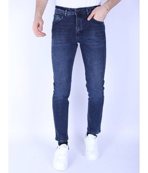 TRUE RISE Heren Jeans Broeken Volwassenen - Regular Fit- DP49- Blauw