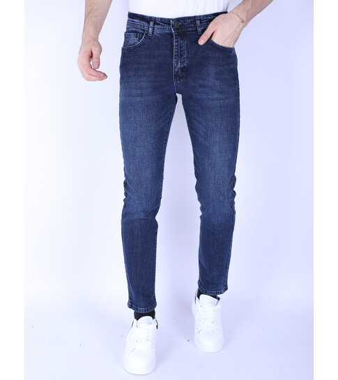 TRUE RISE Heren Jeans Broeken Volwassenen - Regular Fit- DP49- Blauw