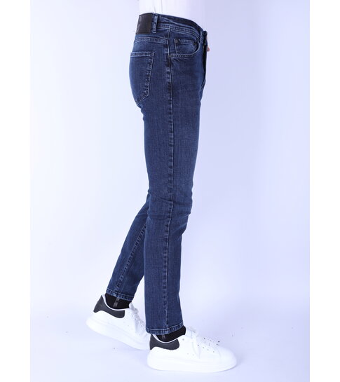 TRUE RISE Heren Jeans Broeken Volwassenen - Regular Fit- DP49- Blauw