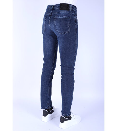 TRUE RISE Heren Jeans Broeken Volwassenen - Regular Fit- DP49- Blauw