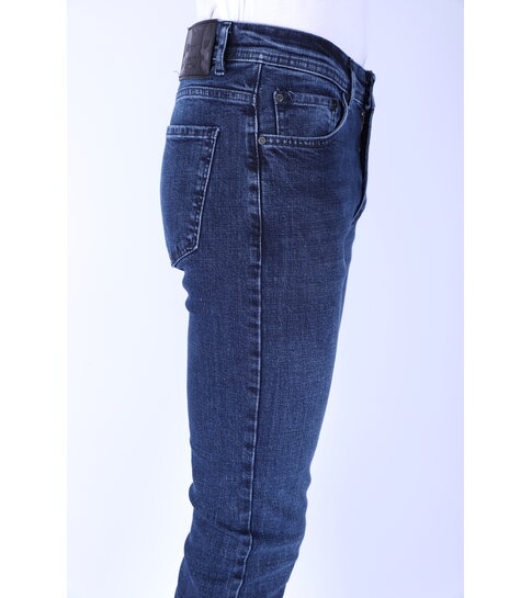 TRUE RISE Heren Jeans Broeken Volwassenen - Regular Fit- DP49- Blauw