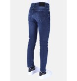 TRUE RISE Heren Jeans Broeken Volwassenen - Regular Fit- DP49- Blauw