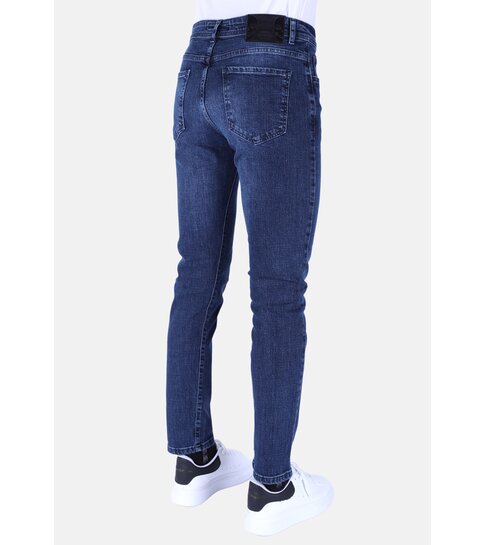 TRUE RISE Heren Jeans Broeken Volwassenen - Regular Fit- DP49- Blauw