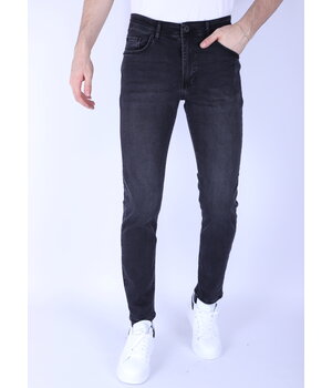 TRUE RISE Nette Regular Fit  Mannen Stretch Spijkerbroek - DP53 - Zwart