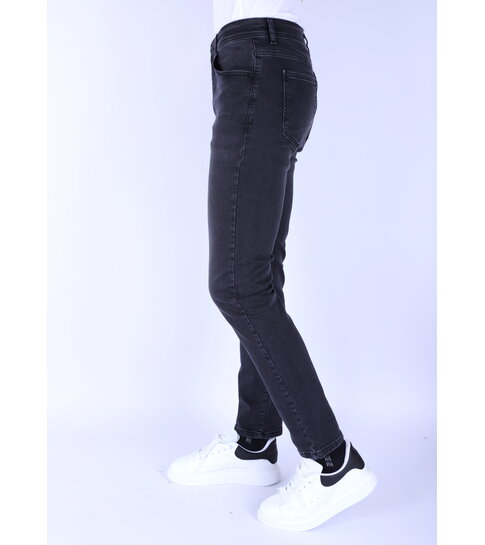 TRUE RISE Nette Regular Fit  Mannen Stretch Spijkerbroek - DP53 - Zwart