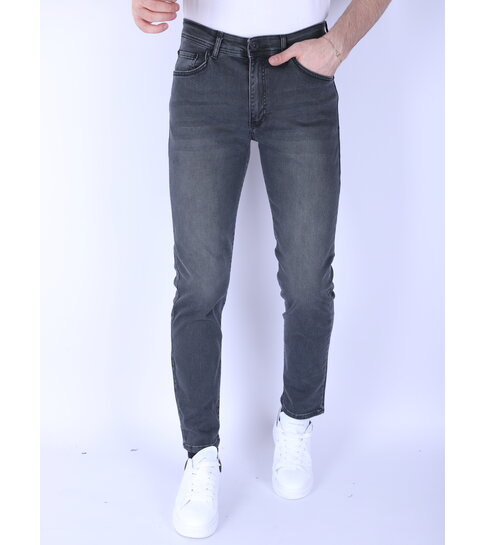 TRUE RISE Heren Super Stretch Denim Regular Fit - DP55 - Grijs/Groen