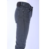 TRUE RISE Heren Super Stretch Denim Regular Fit - DP55 - Grijs/Groen