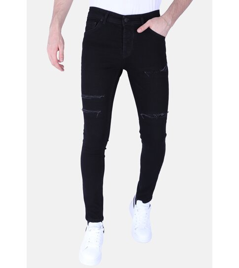 Local Fanatic Ripped Gescheurde Jeans Heren - Slim Fit -1092- Zwart