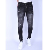 Local Fanatic Stonewash Mannen Jeans Slim Fit met Scheuren - 1096 - Grijs