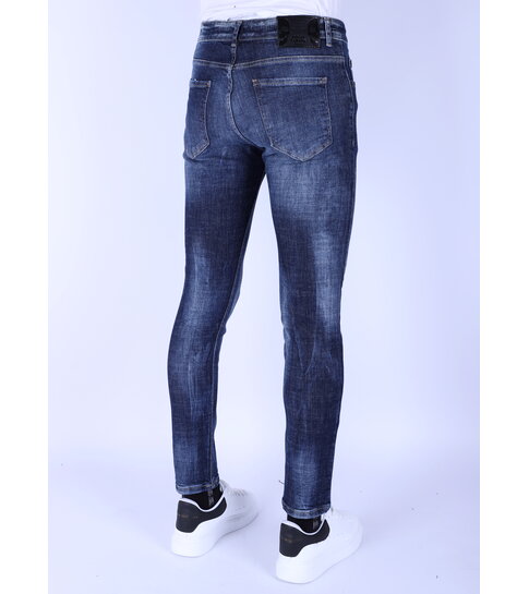 Local Fanatic Gescheurde Heren Spijkerbroeken Slim Fit - 1100 - Blauw