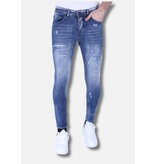 Local Fanatic Donkerblauwe Slim Fit Heren Spijkerbroek -1097 - Blauw