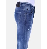 Local Fanatic Donkerblauwe Slim Fit Heren Spijkerbroek -1097 - Blauw